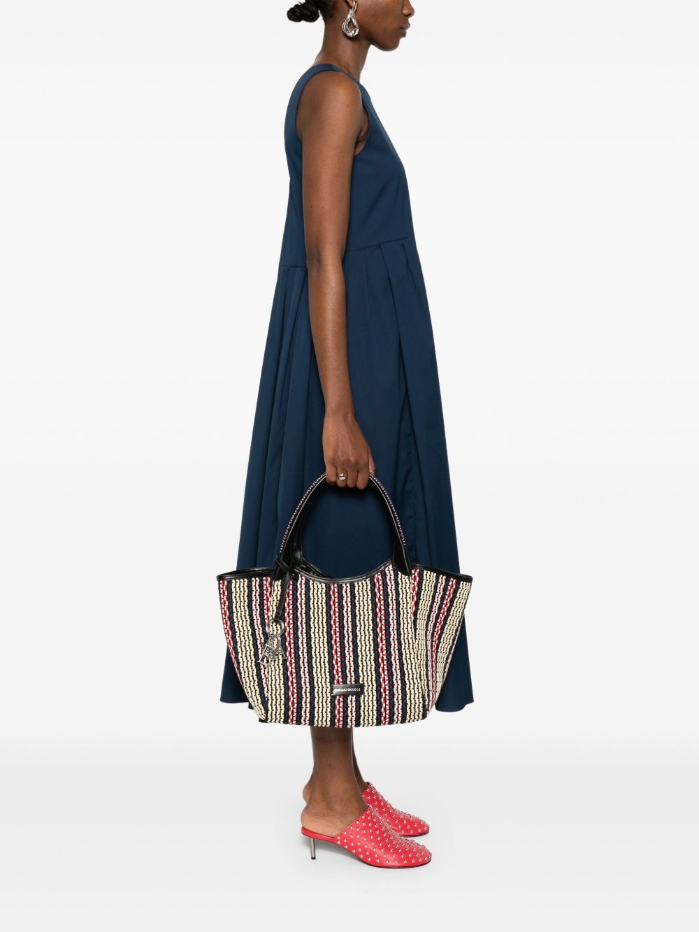 basket-weave tote bag - 2