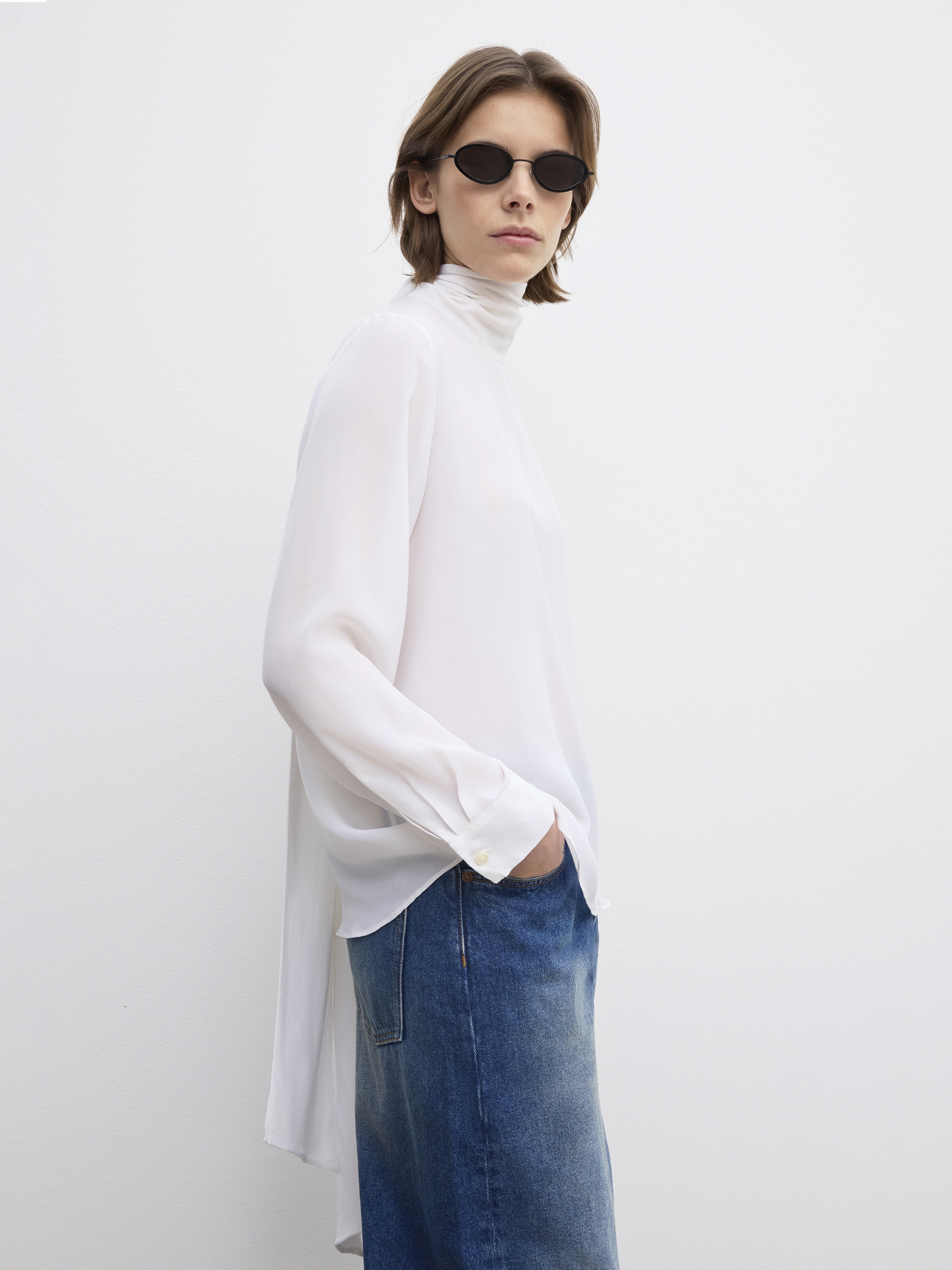 Silk Scarf blouse - 2