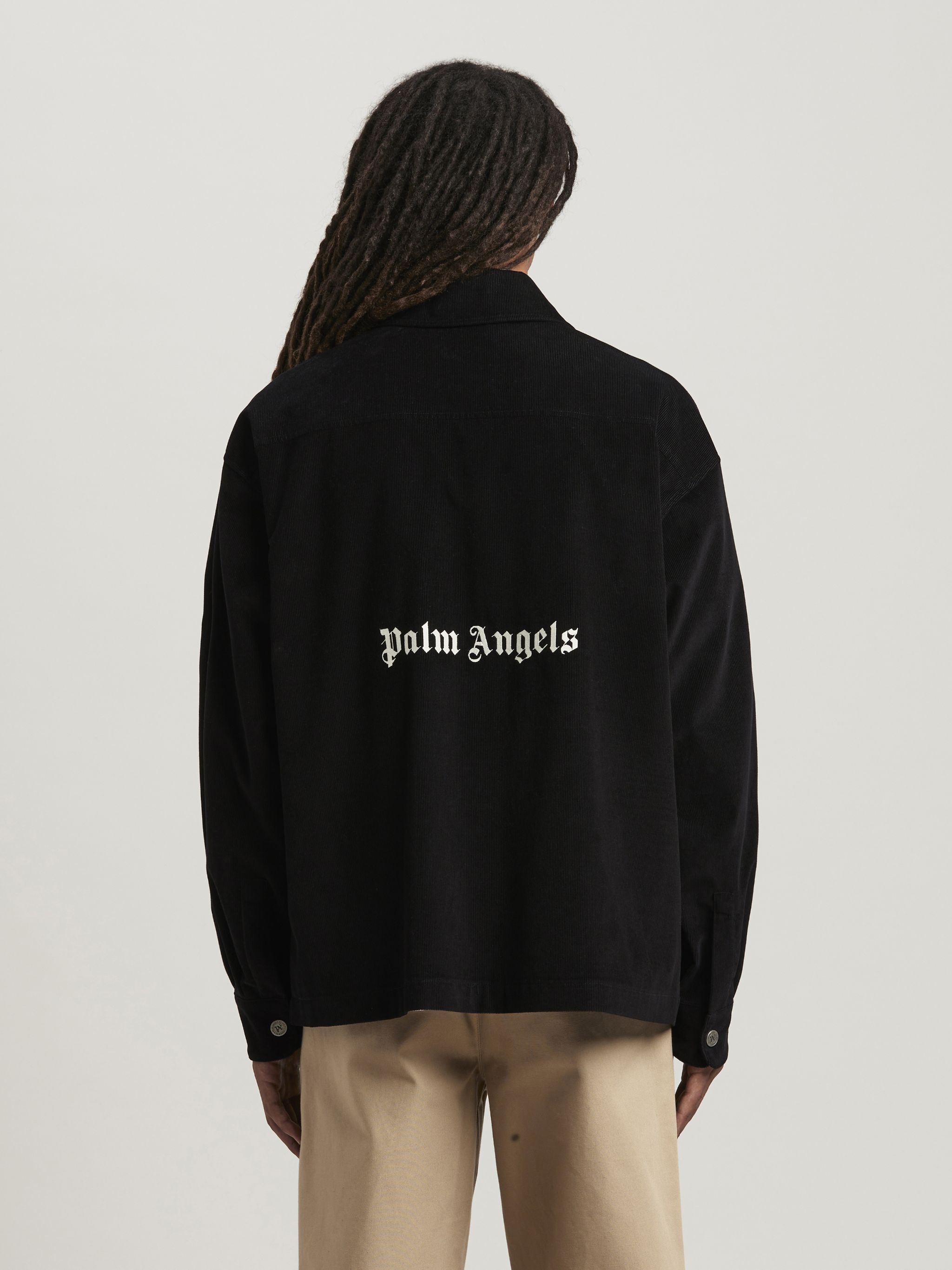 Velvet Overshirt With Logo - 5