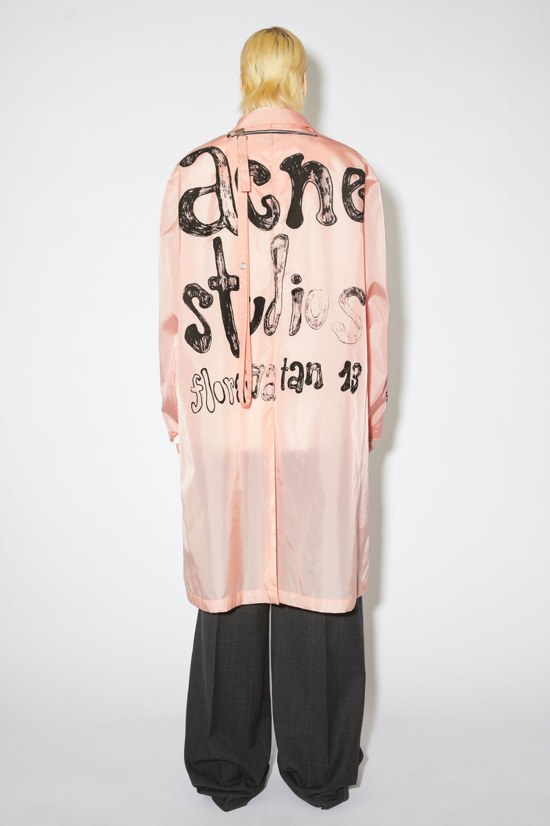 Nylon logo coat - Peach pink 3