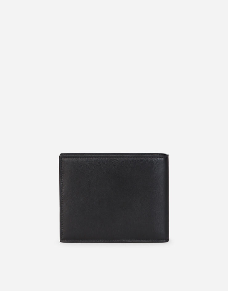 Calfskin bifold wallet with logo print - 3