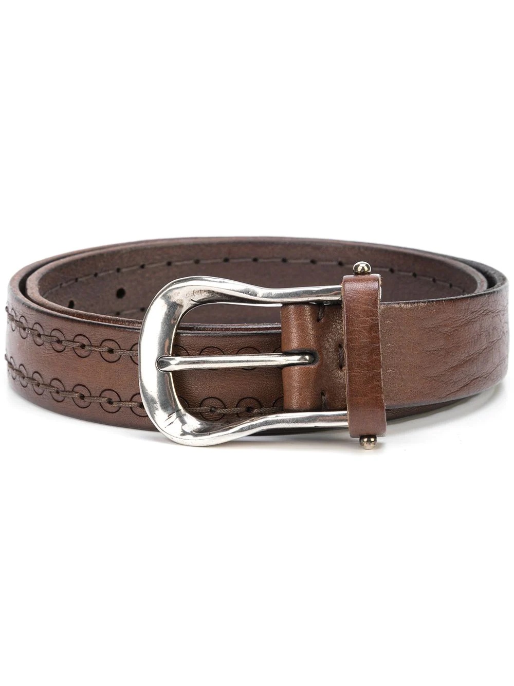 leather buckle belt - 1