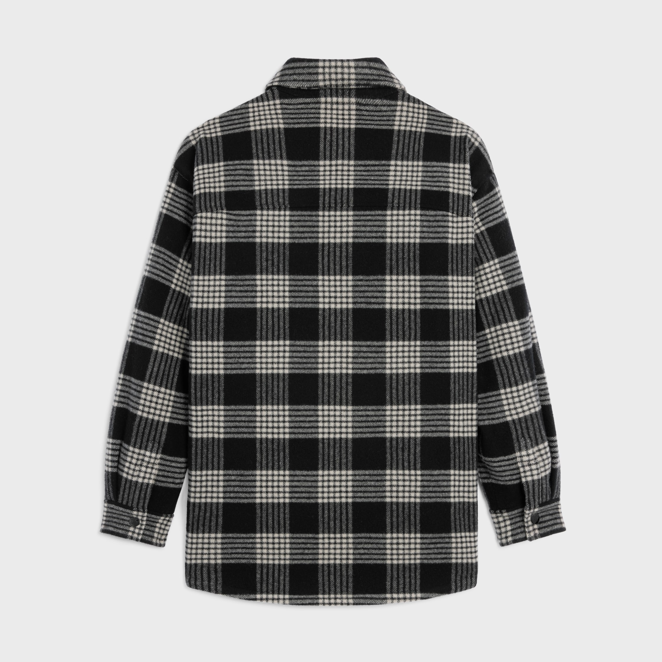 quilted overshirt IN CHECKED WOOL - 2