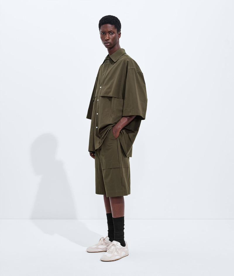 Bottega Veneta Macro Intreccio Cotton Shorts outlook