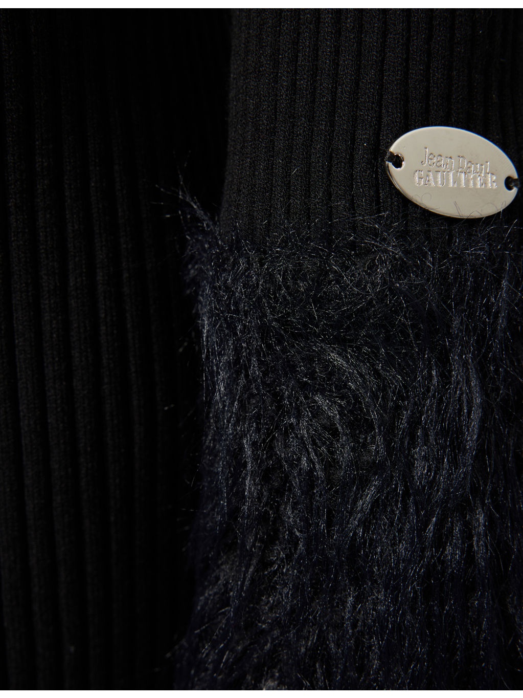 Off-Shoulder Faux Fur-Trim Ribbed-Knit Maxi Dress - 6