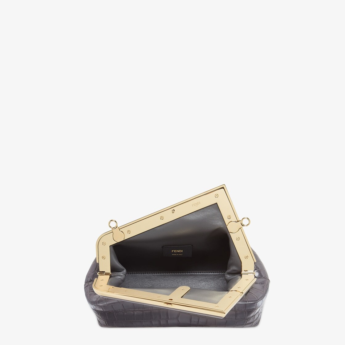 Dark gray crocodile bag - 3