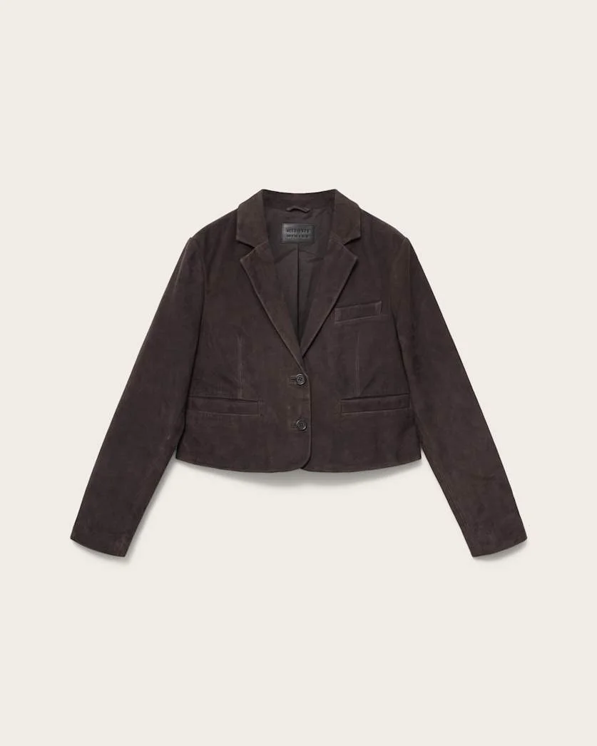 APTON HIGH WAISTED SUEDE BLAZER - 1