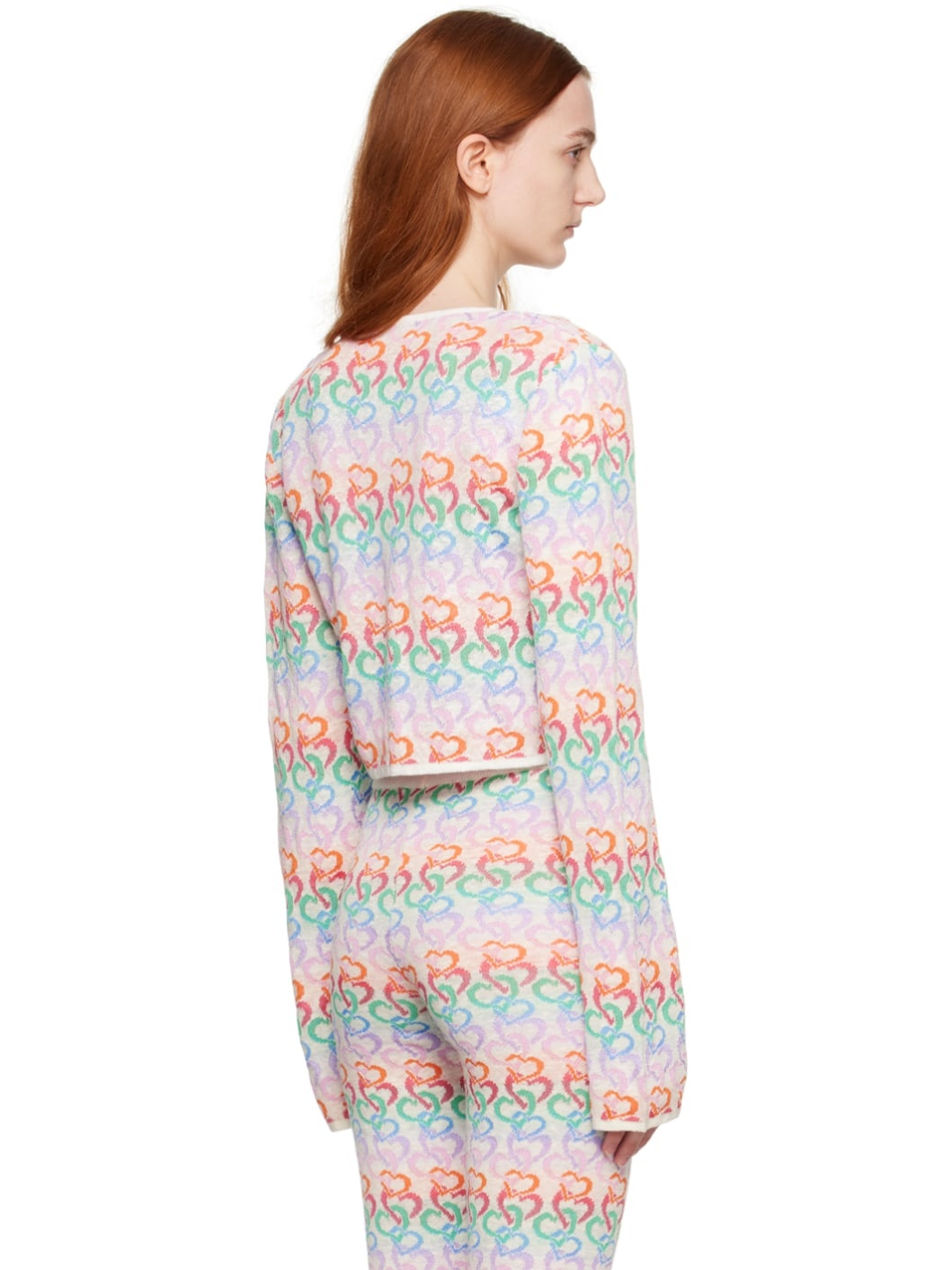 Multicolor Heart Cardigan - 3