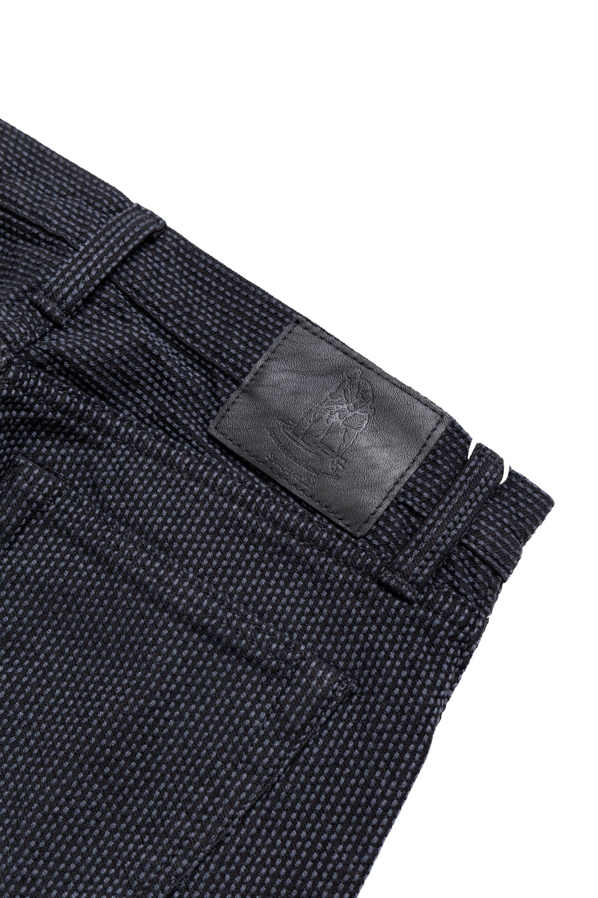 1170-2-BK Sashiko 5P Pants Relax Tapered - Grey x Black - 8