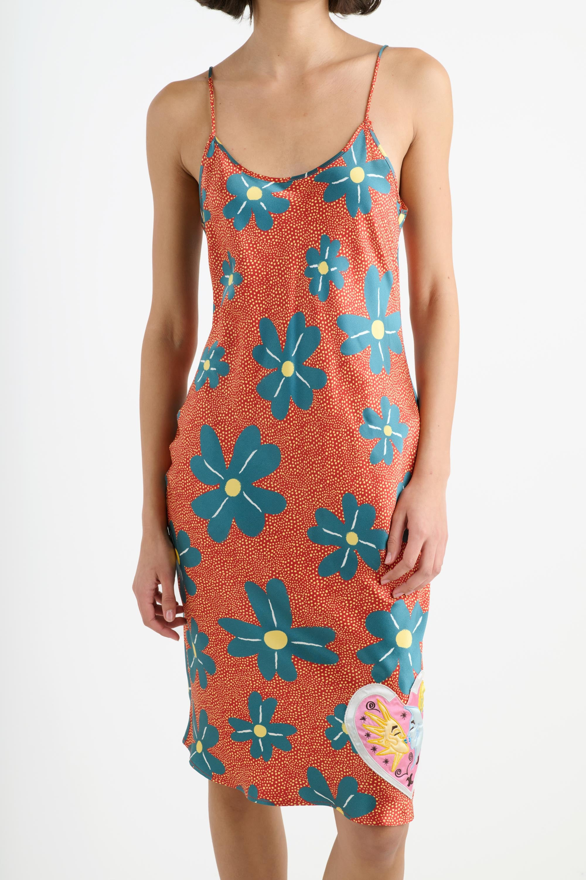 FLORAL PRINT SILK DRESS - 3