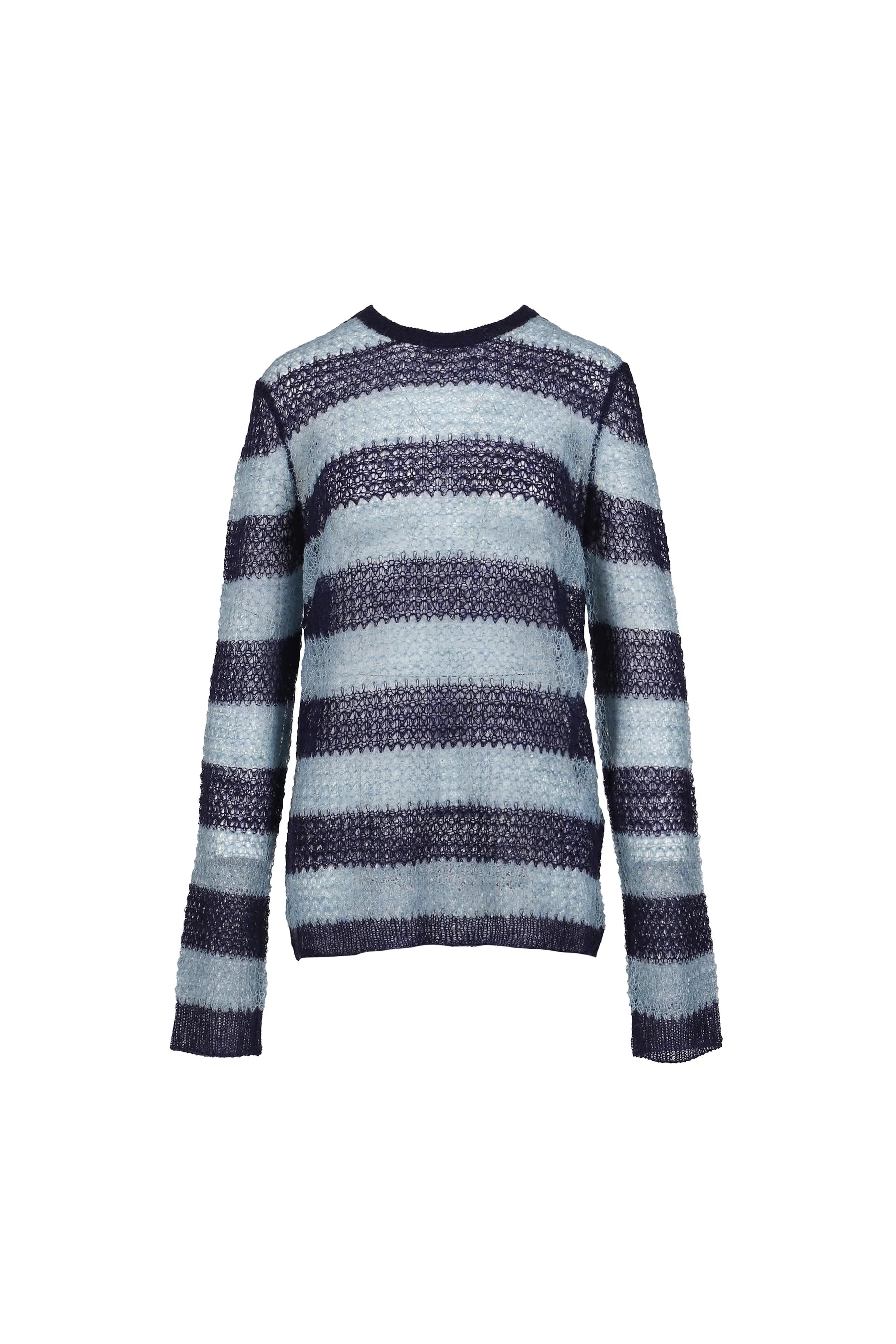 BLUE BOLD PUNK STRIPE KNIT TOP / BLU - 1