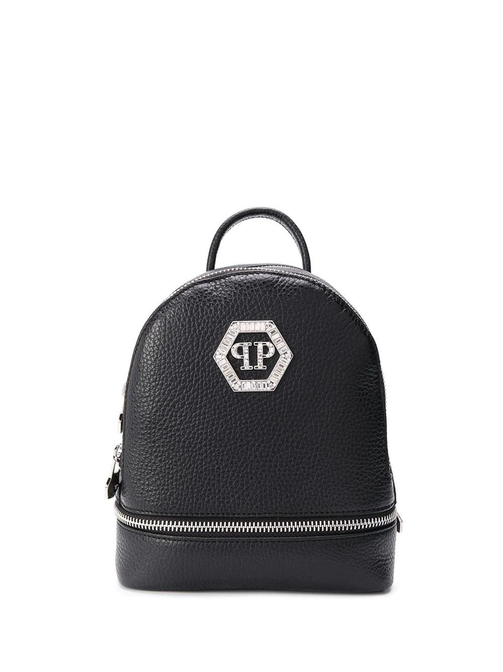 zipped logo plaque backpack - 1