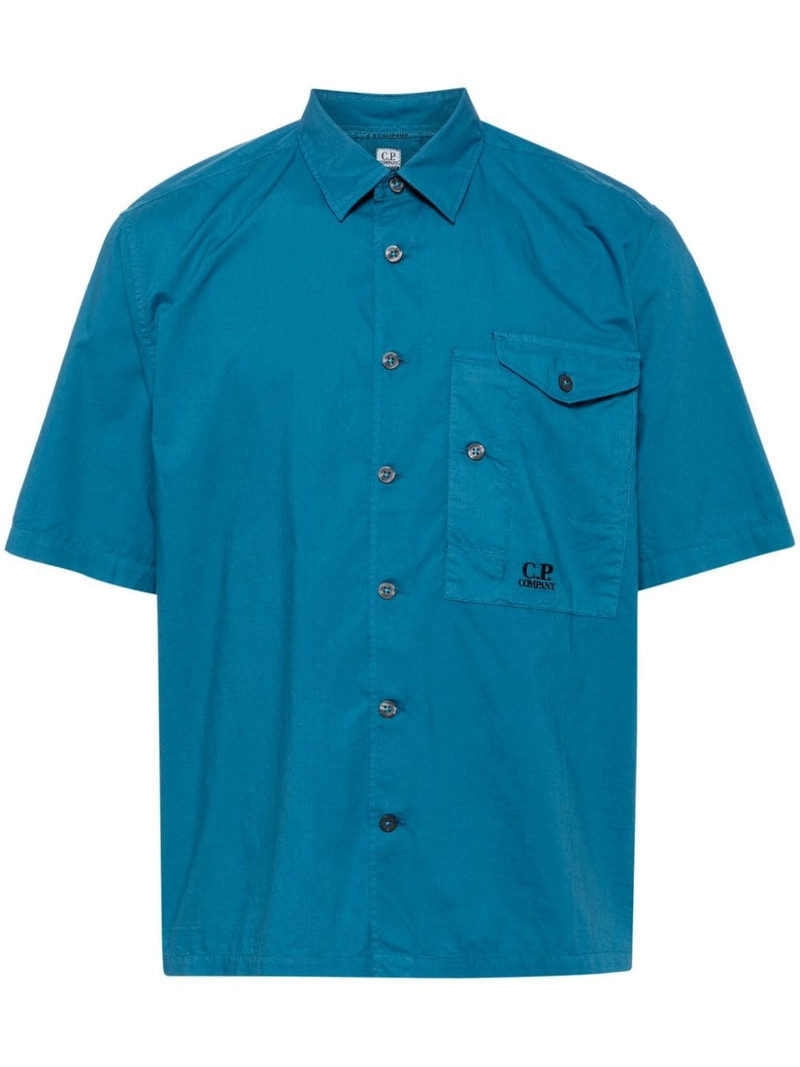 logo-embroidered cotton sirt 1