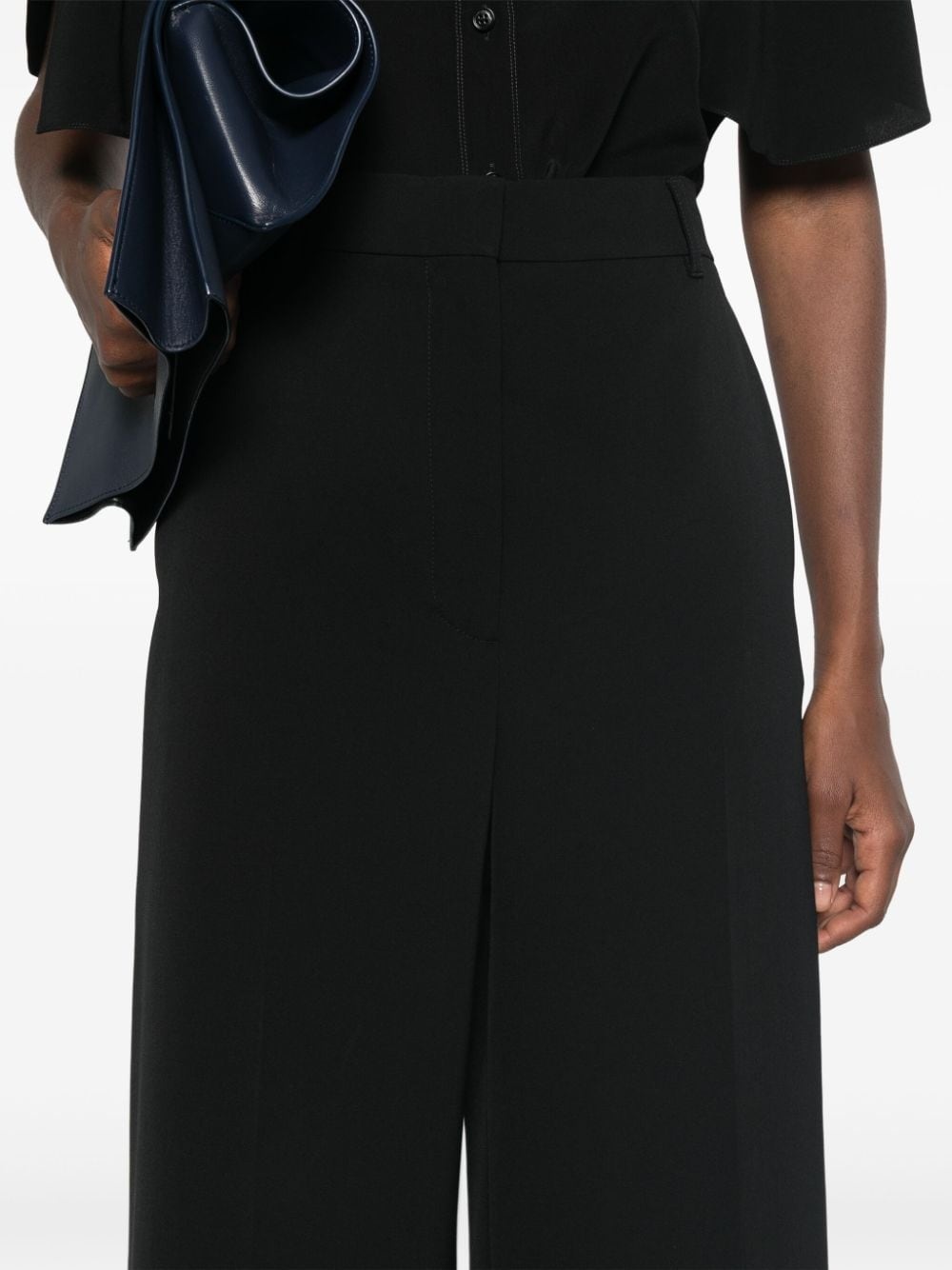 high-rise flared wool trousers - 5