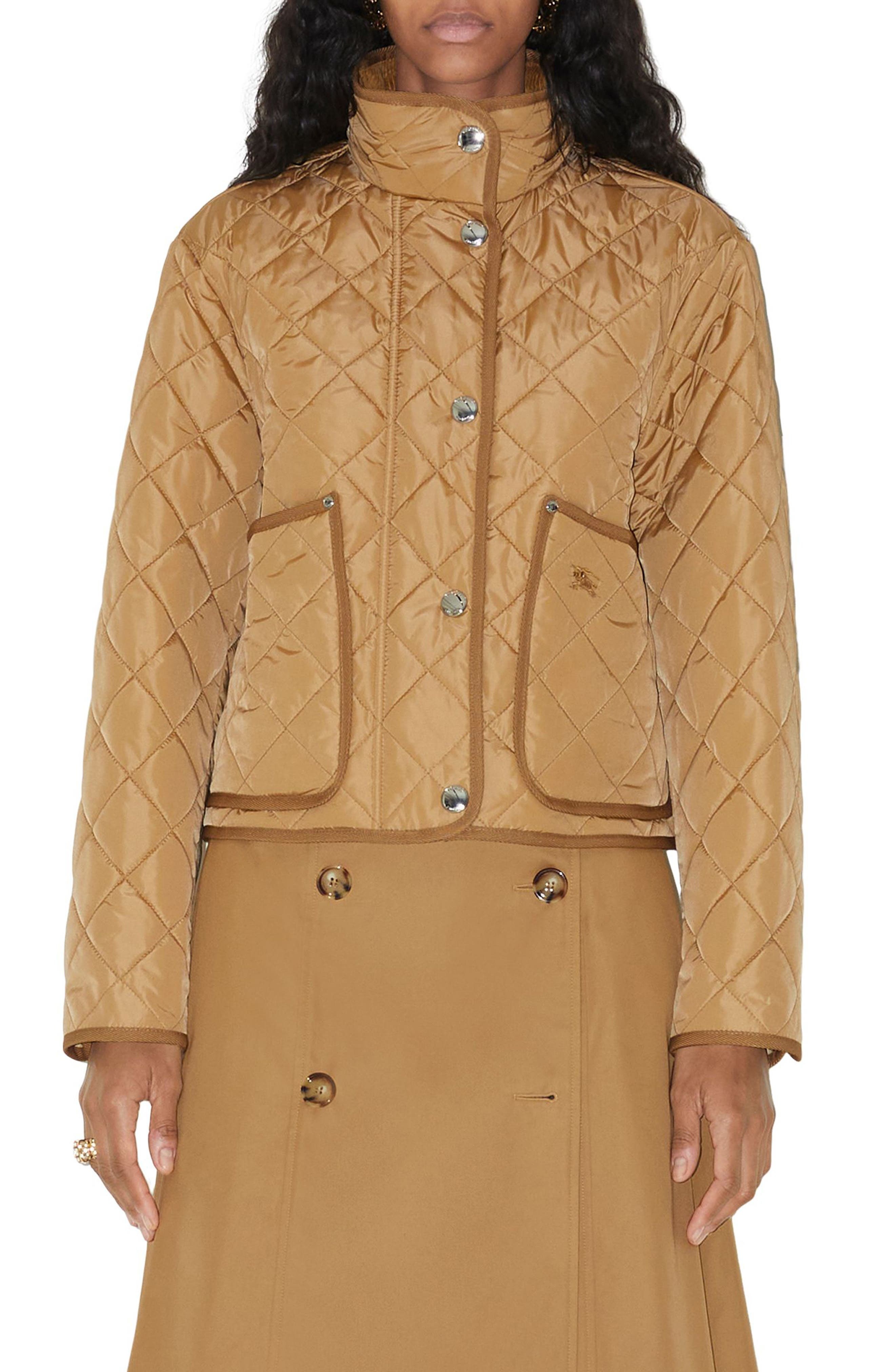 Humbie Diamond Quilted Nylon Hooded Jacket - 1
