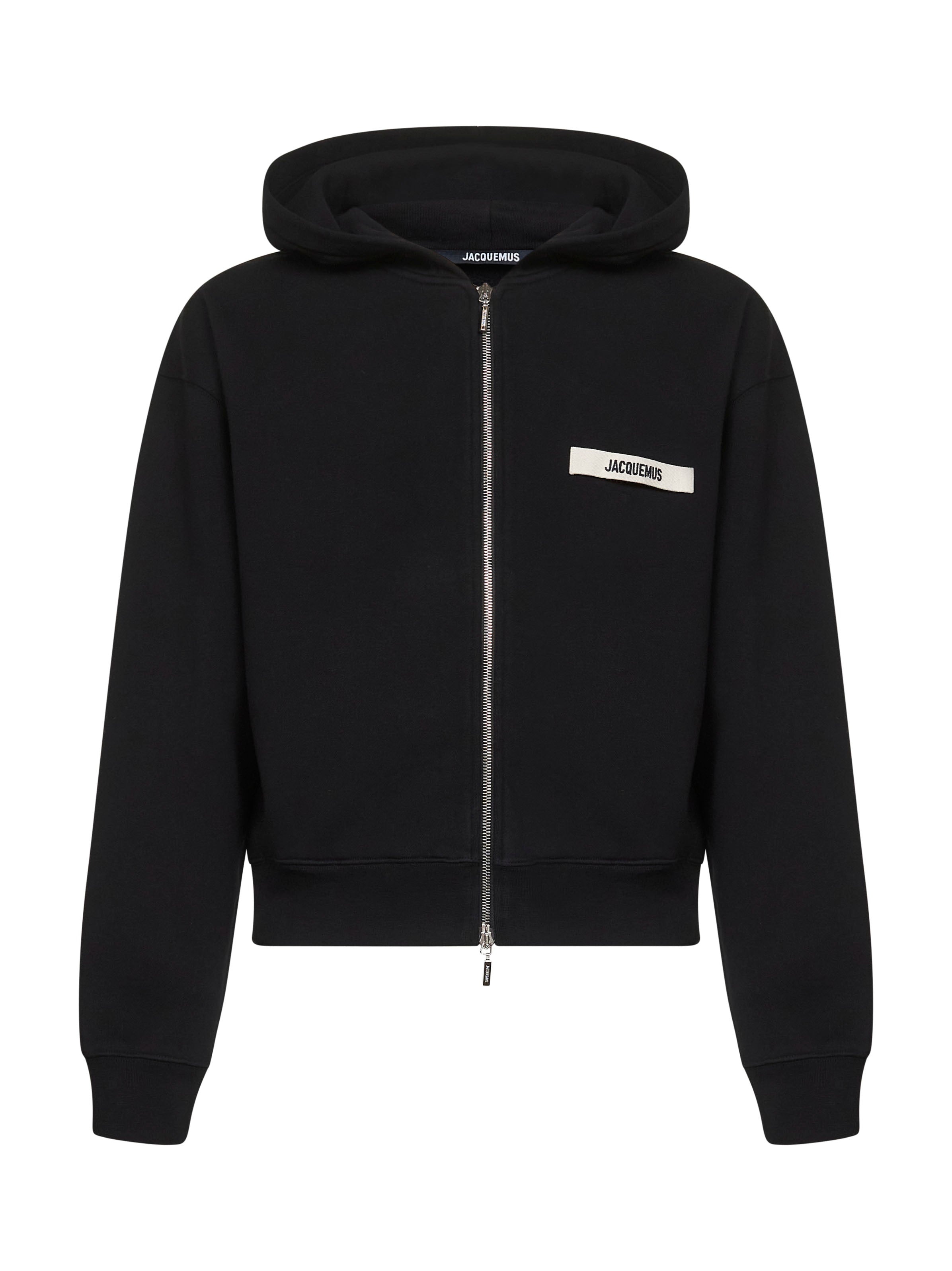 Black The Gros Grain zipped hoodie - 1