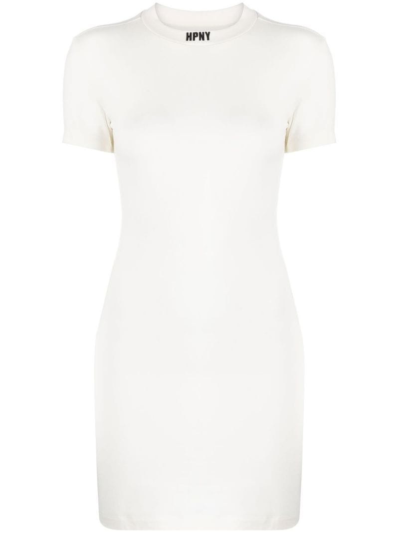 logo-print short-sleeve mini dress - 1