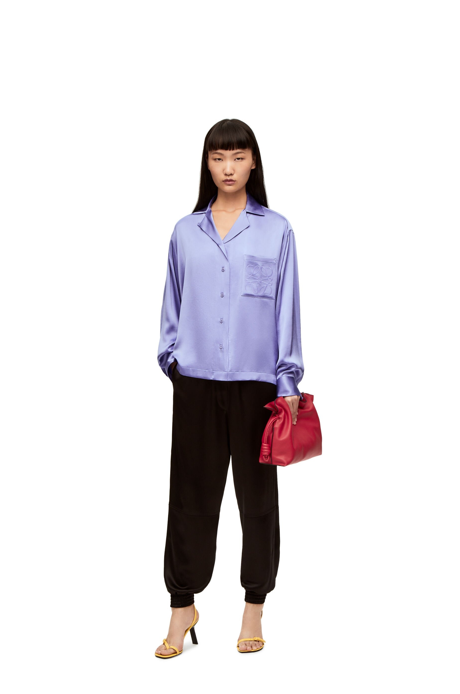 Anagram pyjama blouse in silk satin - 2