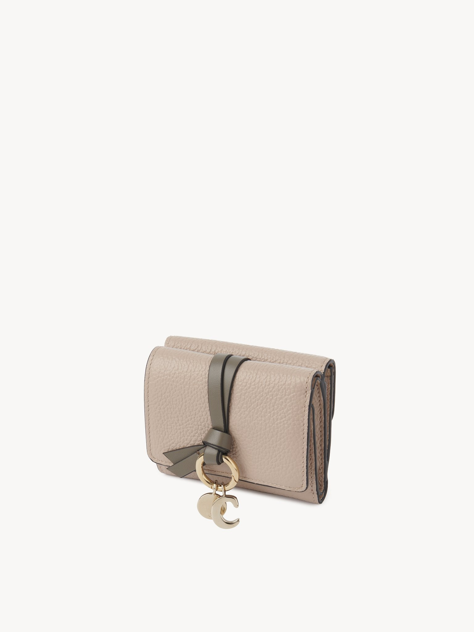 MINI ALPHABET TRI-FOLD IN GRAINED LEATHER - 2