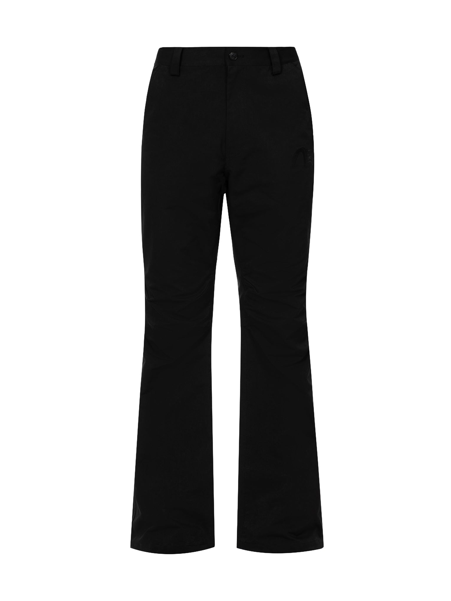 Seagull Embroidery and Multi-Pocket Regular Fit Bell Bottoms Pants - 14