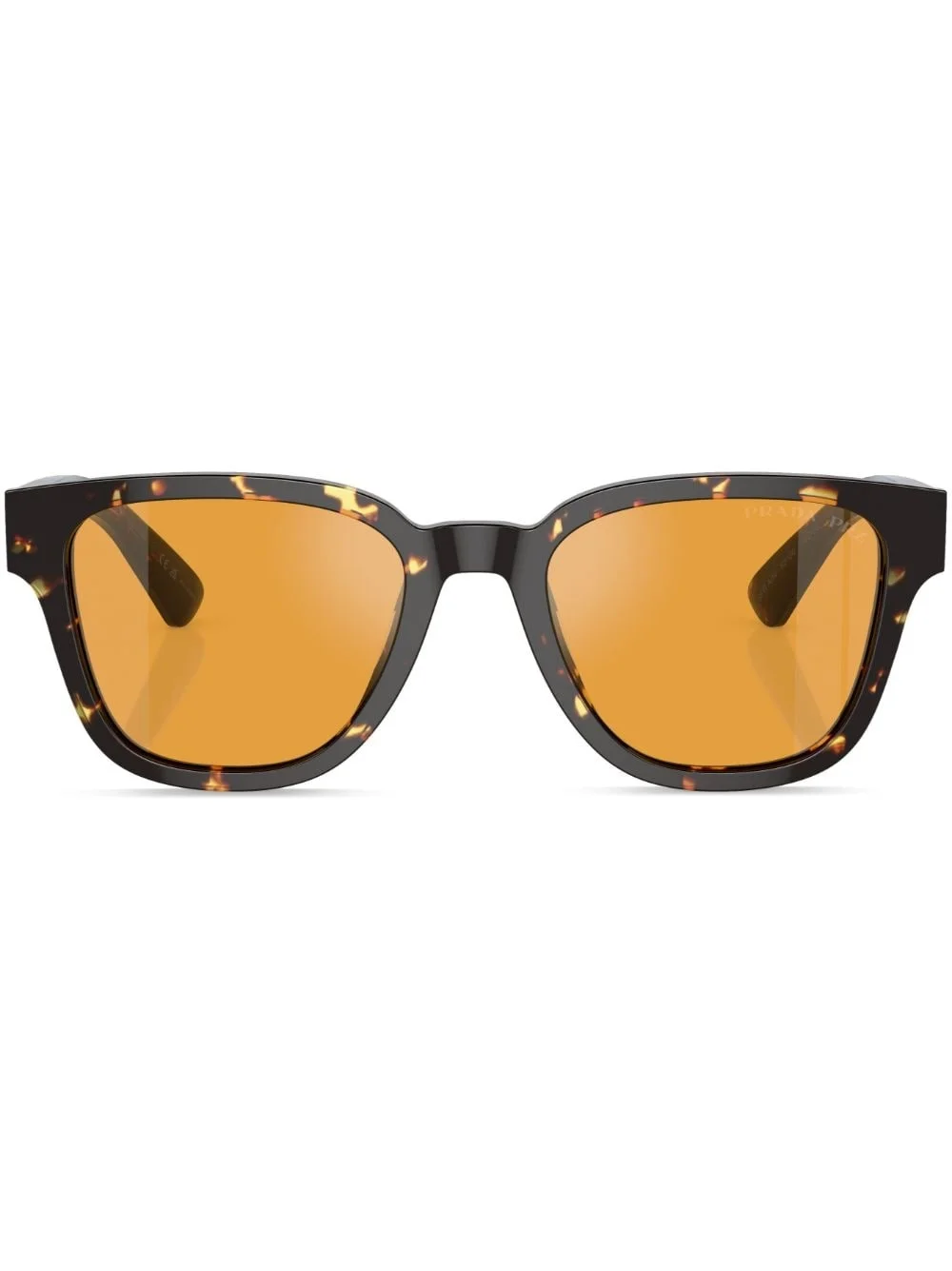 tortoiseshell-effect D-frame sunglasses - 1