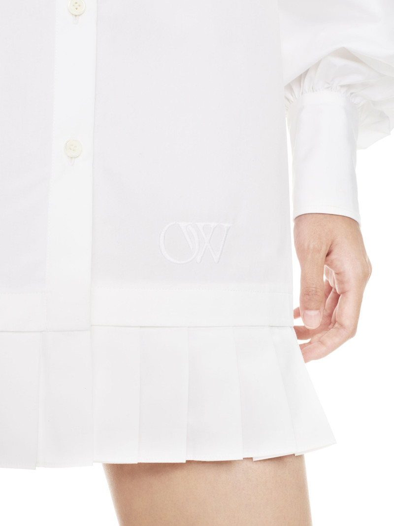 Poplin Pleat Shirt Dress 5