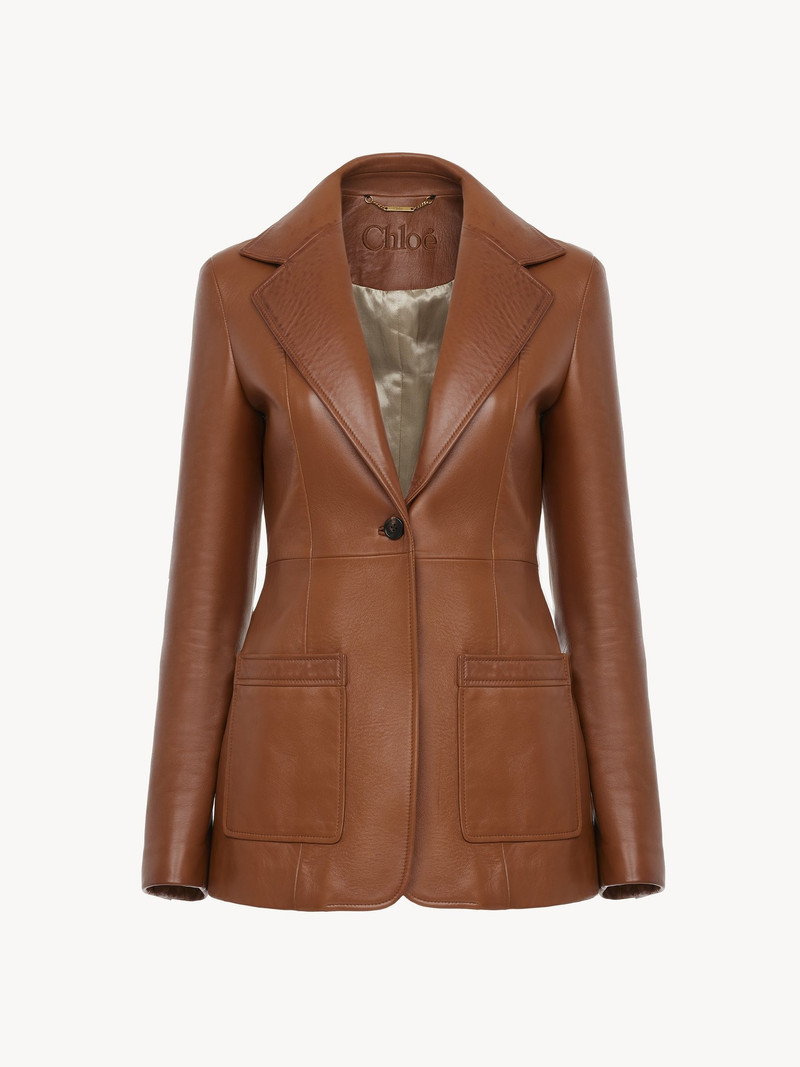 Chloé TAILORED JACKET IN LEATHER outlook