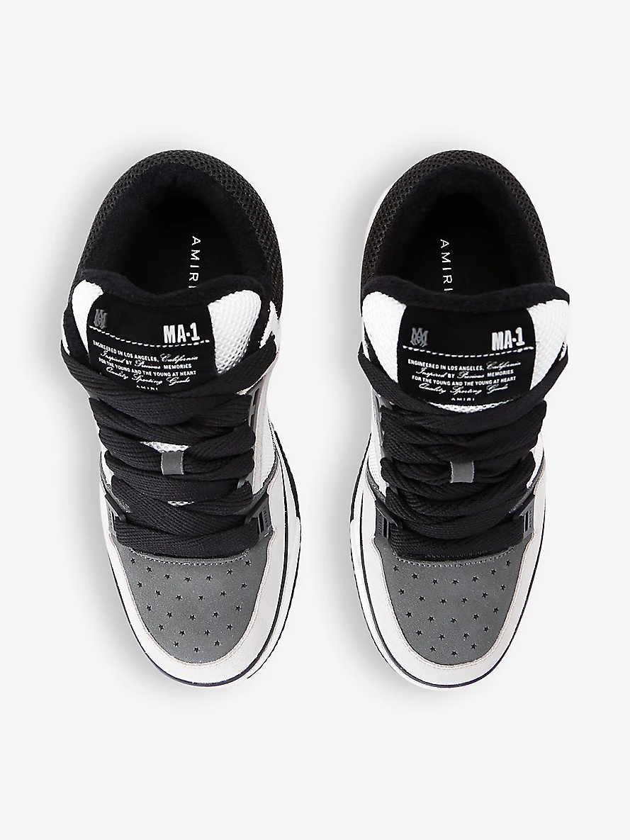MA-1 leather low-top trainers - 2