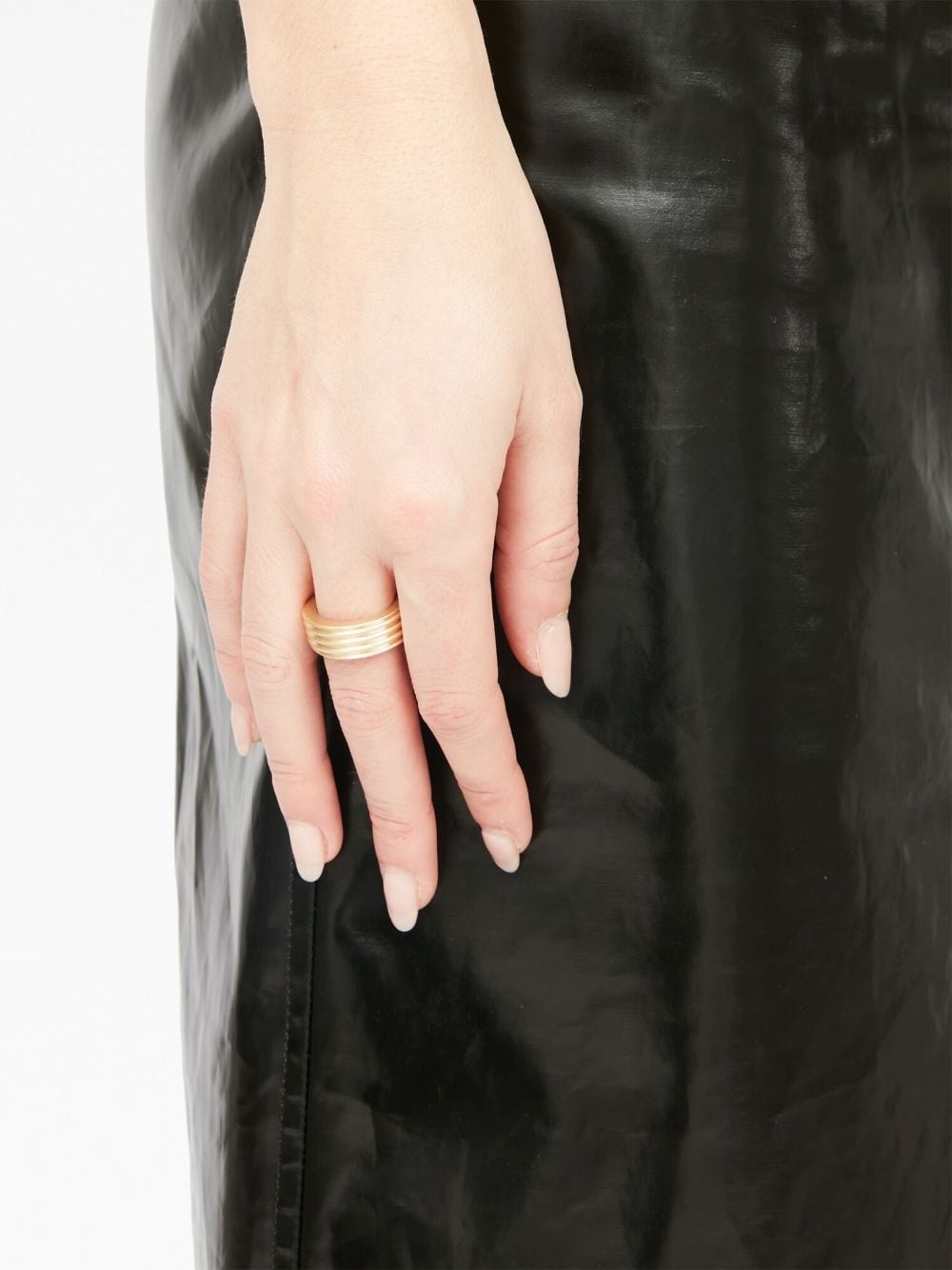 polished ribbed ring - 3