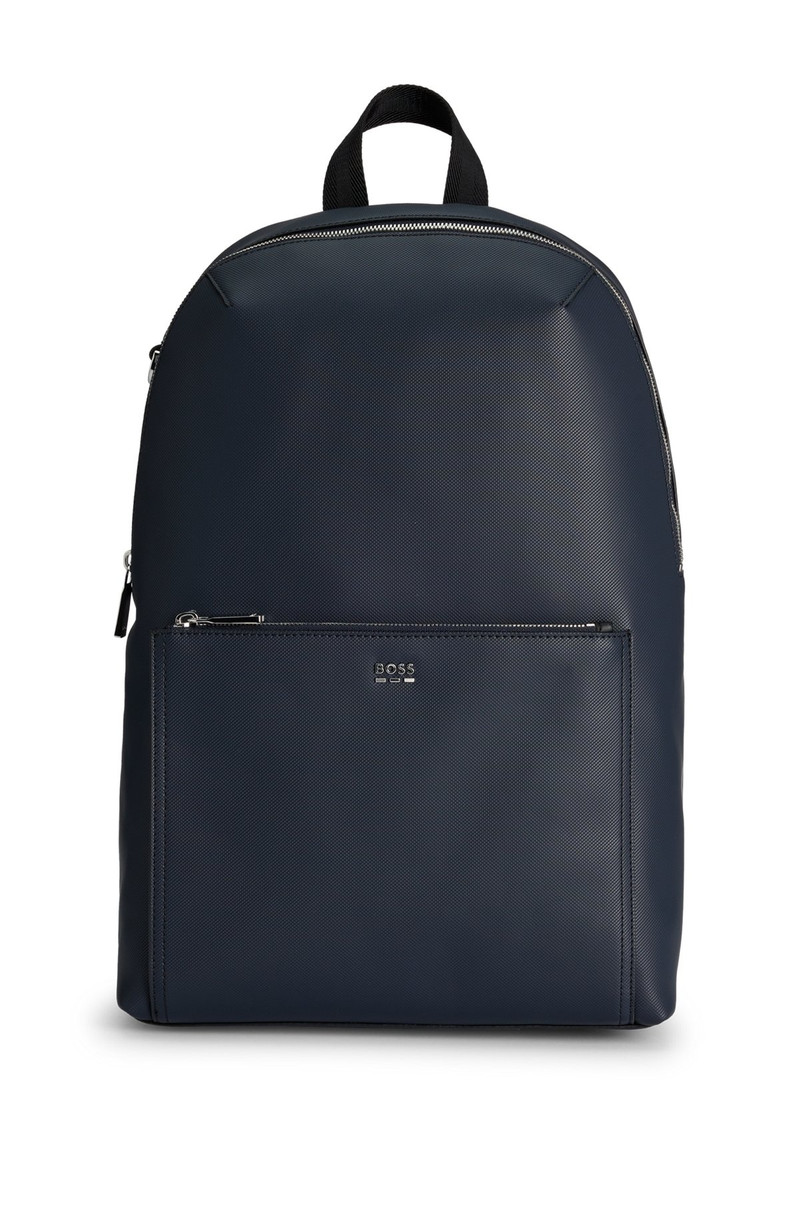 TEXTURED BACKPACK WITH LOGO HARDWARE 1