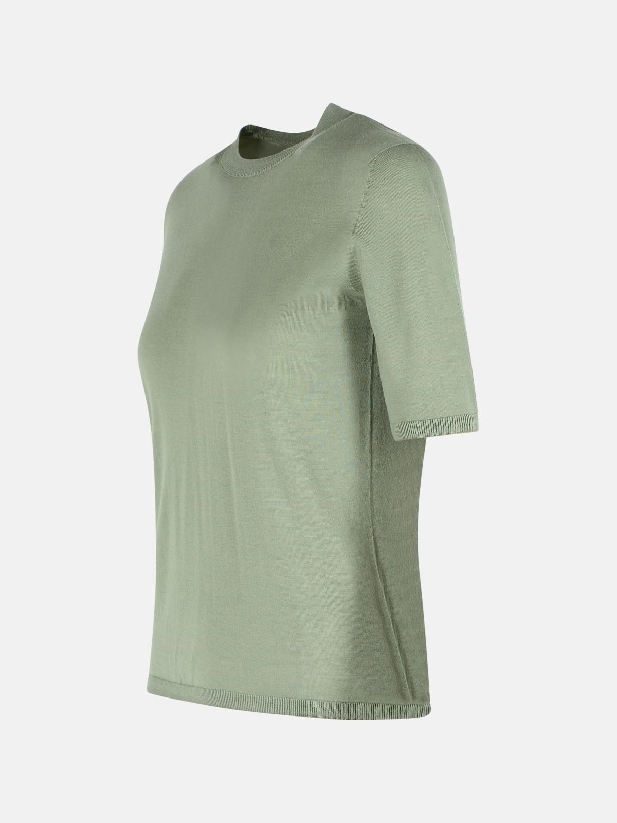 'GERICO' GREEN VIRGIN WOOL SWEATER - 2