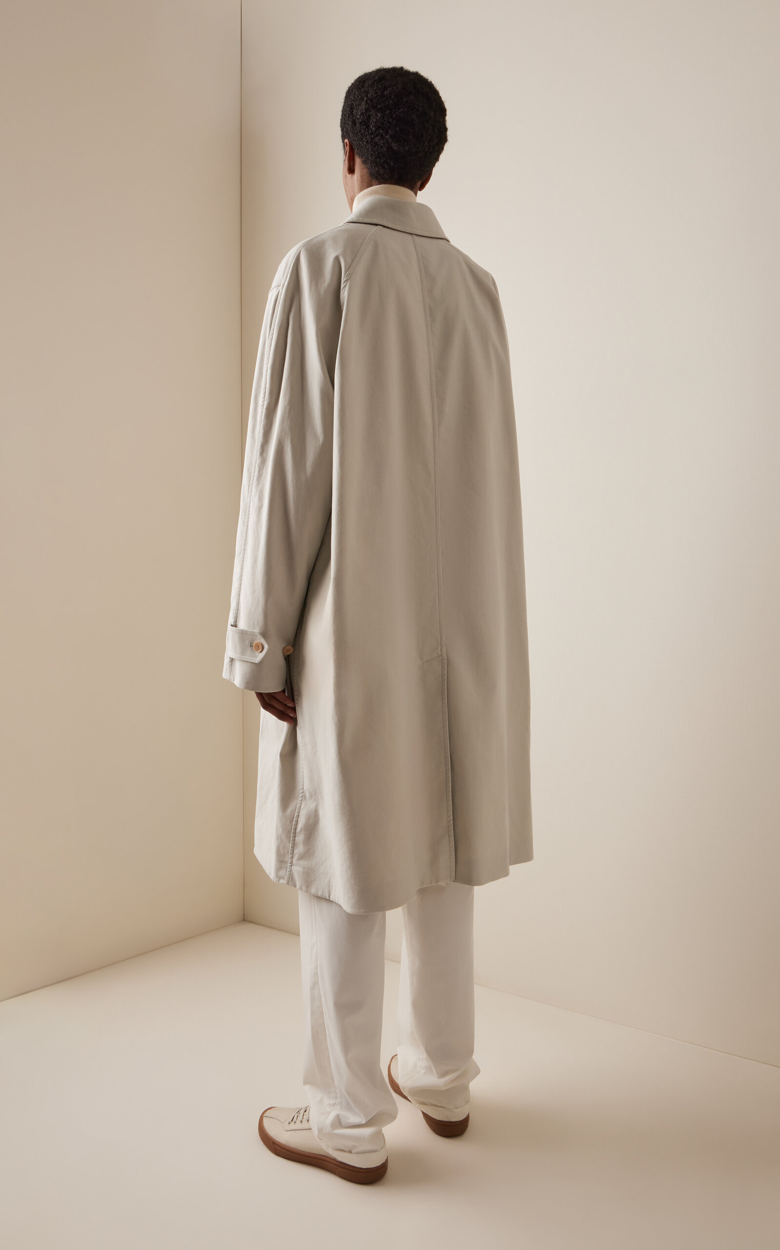 Pluma Cotton-Blend Trench Coat white - 4