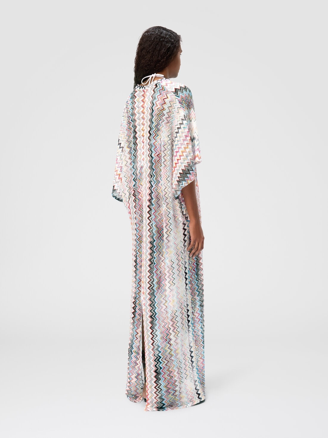 Long caftan with V-neck - 3