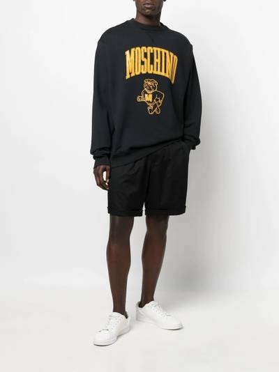 Moschino logo crew-neck sweatshirt outlook