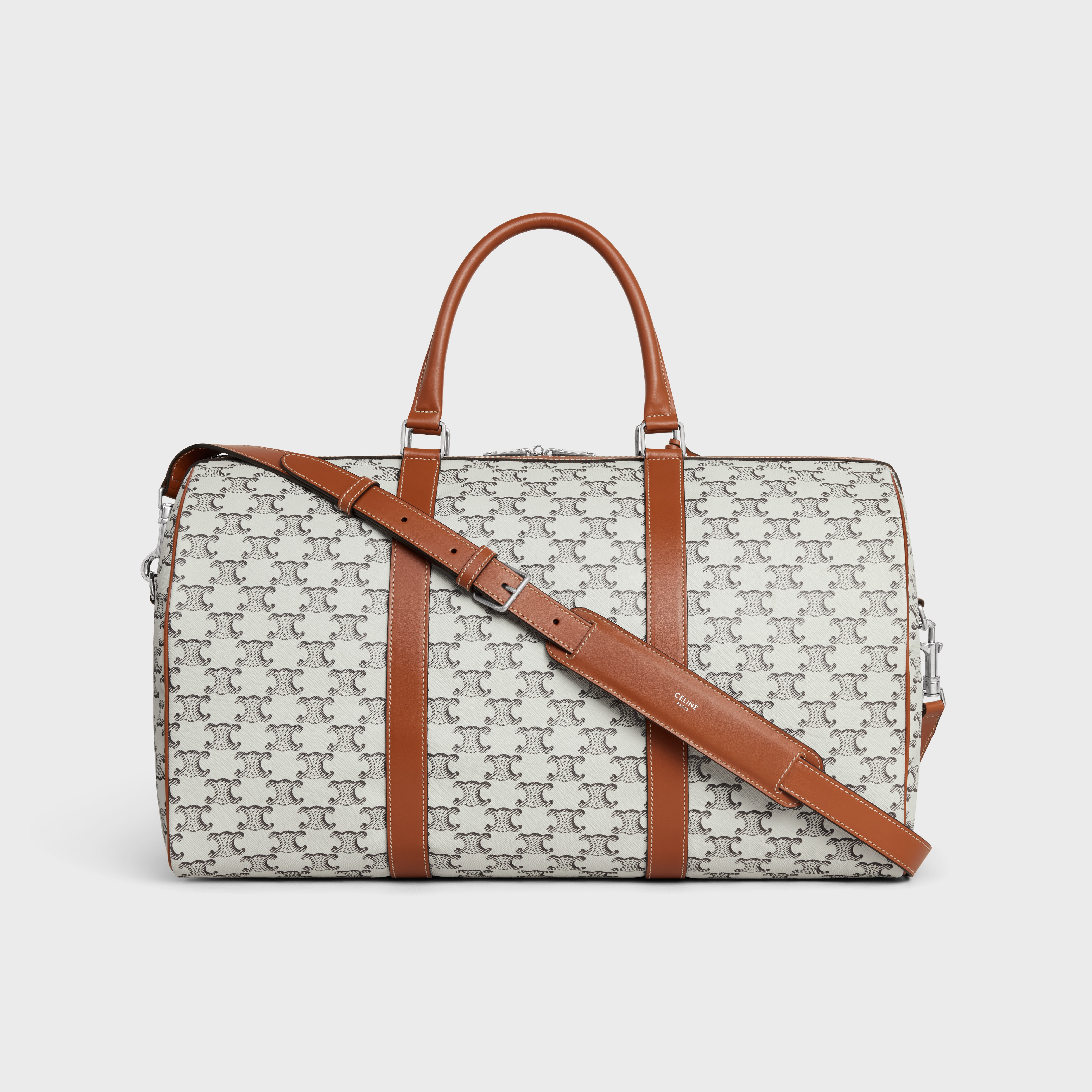 Medium Travel Bag in Triomphe Canvas and calfskin - 3