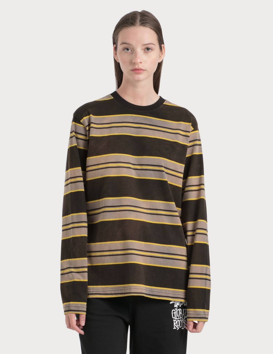 Bleach Stripe Long Sleeve T-Shirt - 1