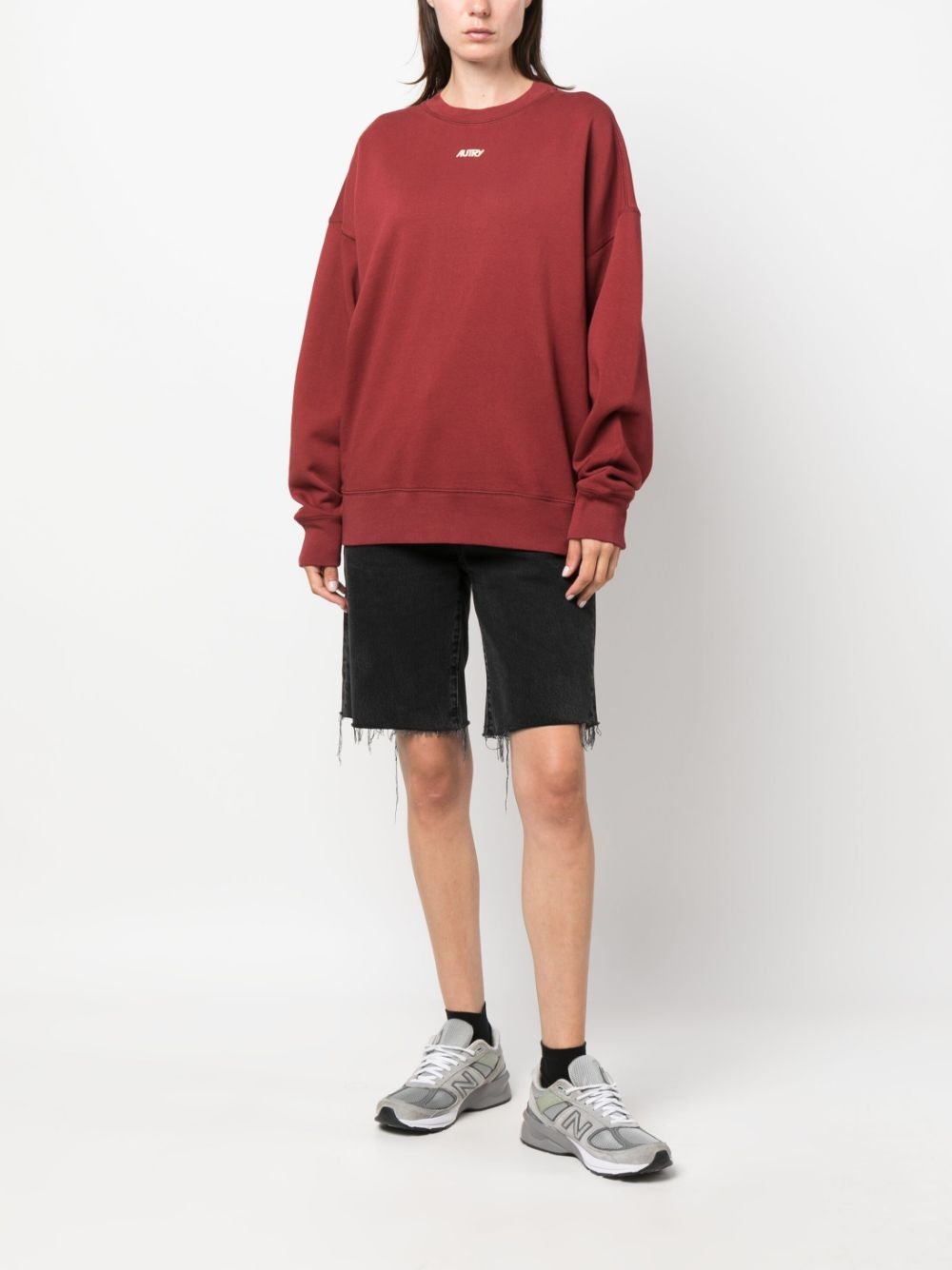 logo-embroidered cotton sweatshirt - 2