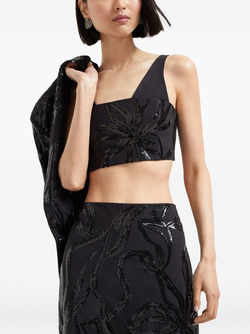 sequin floral-motif top - 4