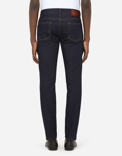 Dolce & Gabbana Blue slim-fit stretch denim jeans with DG logo outlook