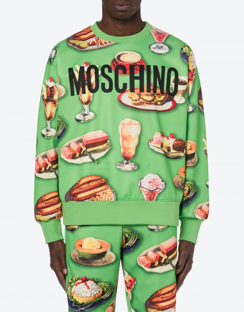 Moschino FOOD PRINT COTTON BLEND SWEATSHIRT outlook