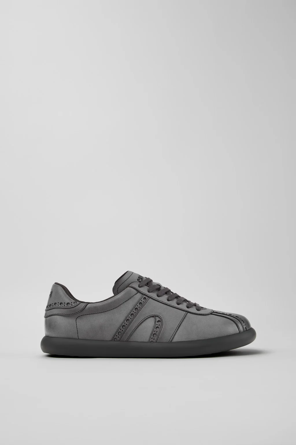 Twins Gray Leather Sneakers for Men. - 1