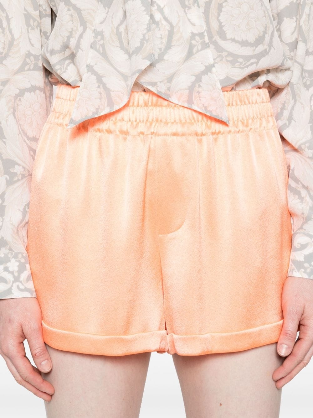 Richie Cuffed satin boxer shorts - 5
