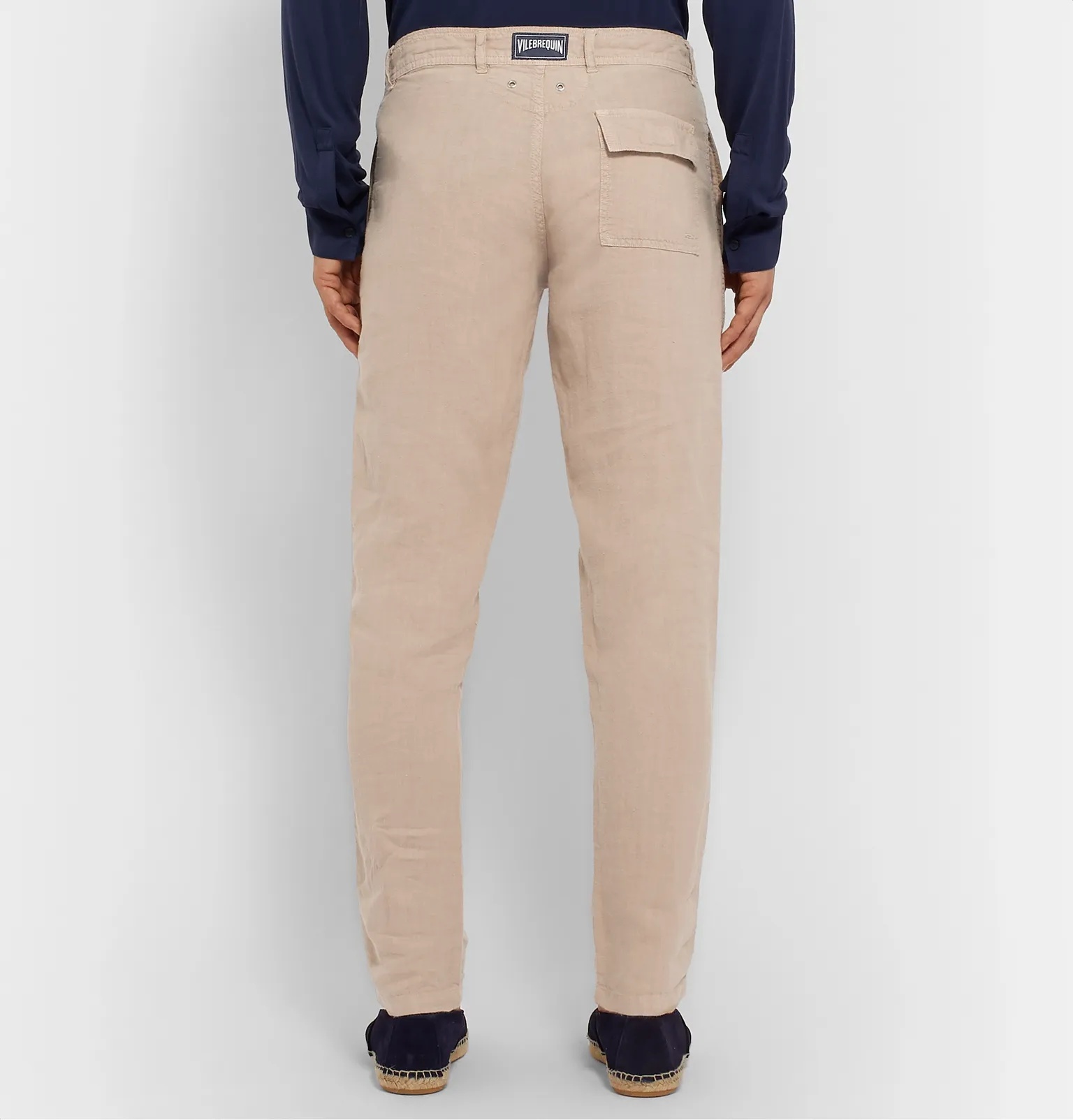 Panache Slim-Fit Slub Linen Trousers - 5