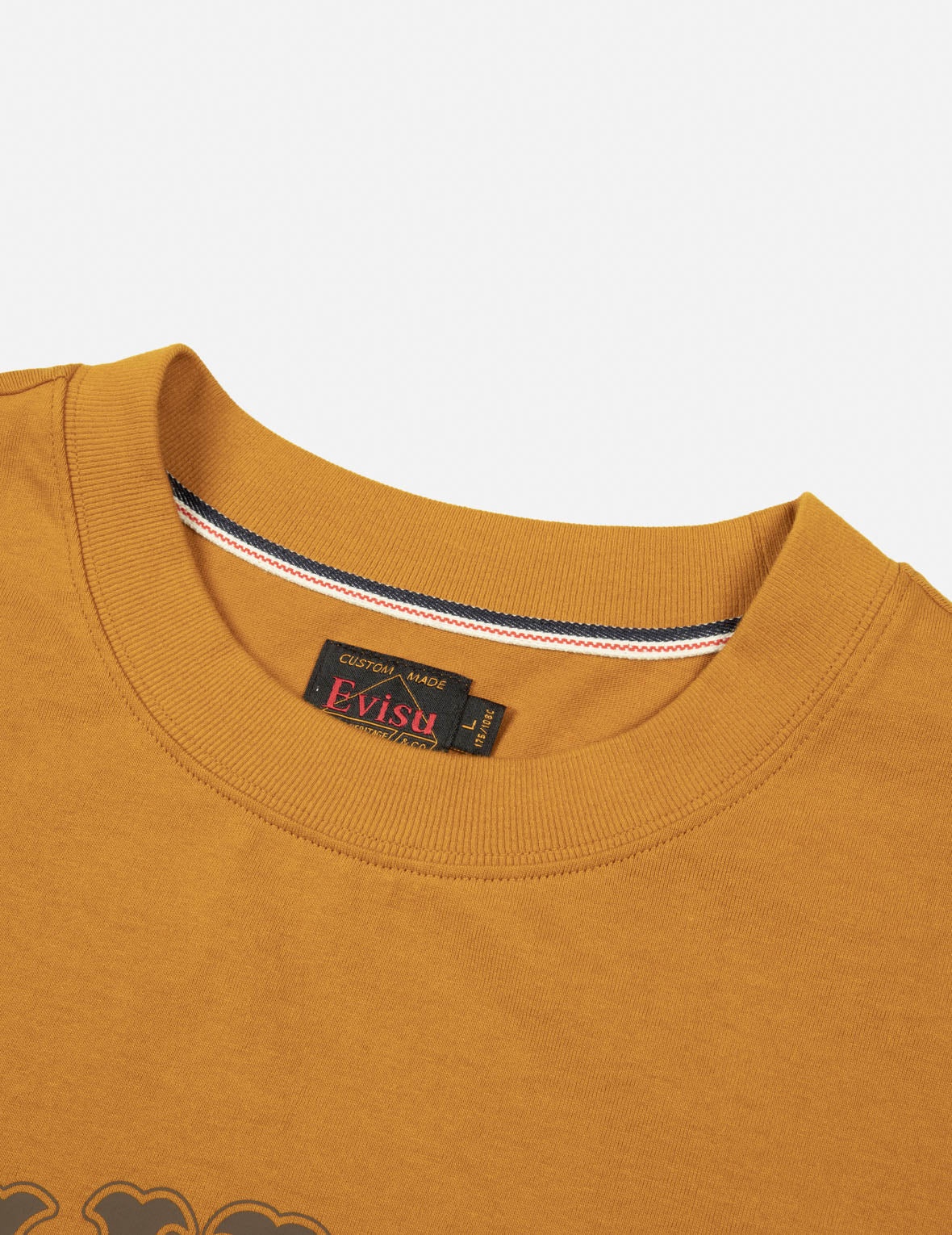 Kamon Embroidery and Logo Print Fashion Fit Long-Sleeve T-shirt - 6