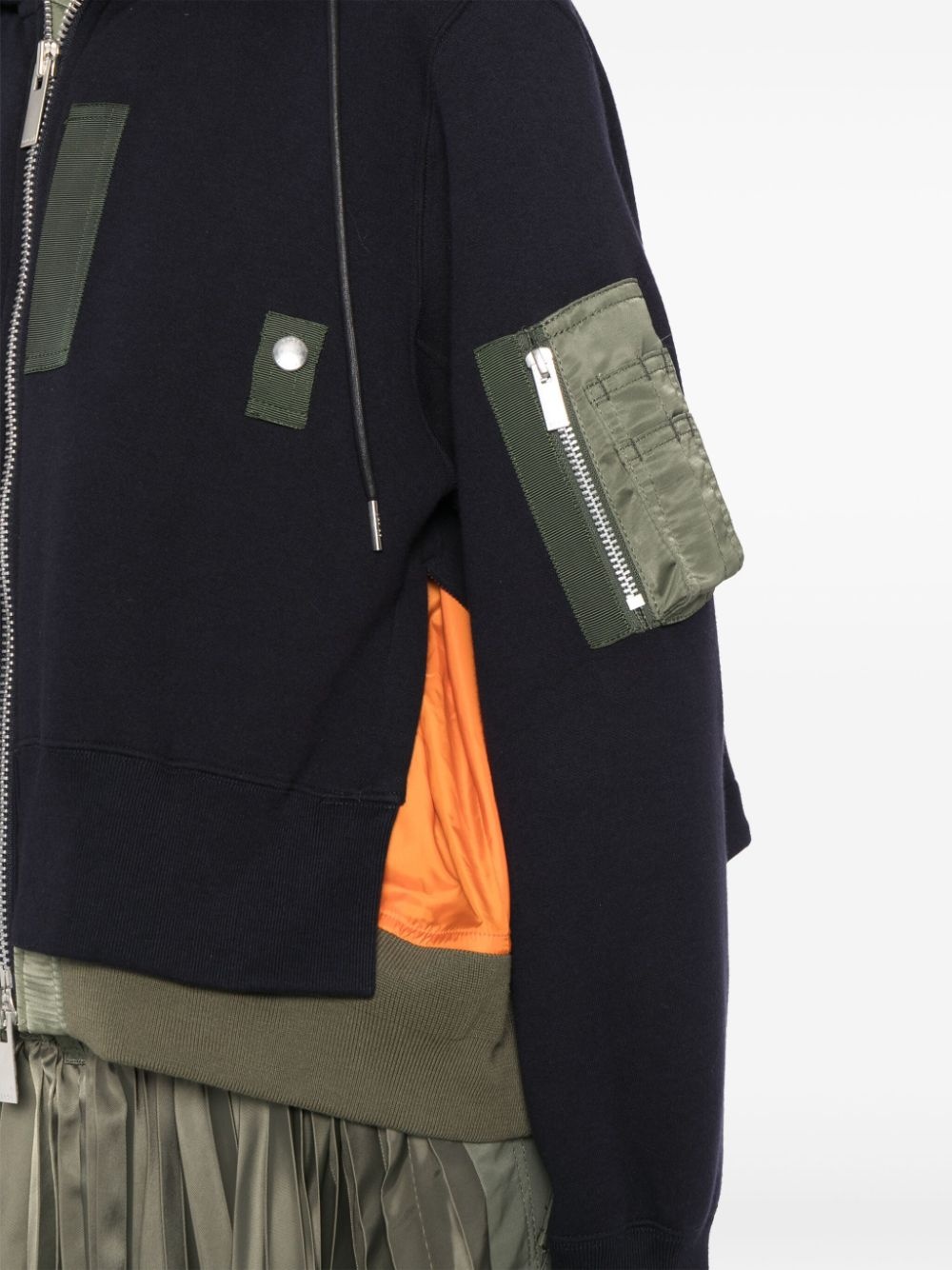 panelled colour-block jacket - 5