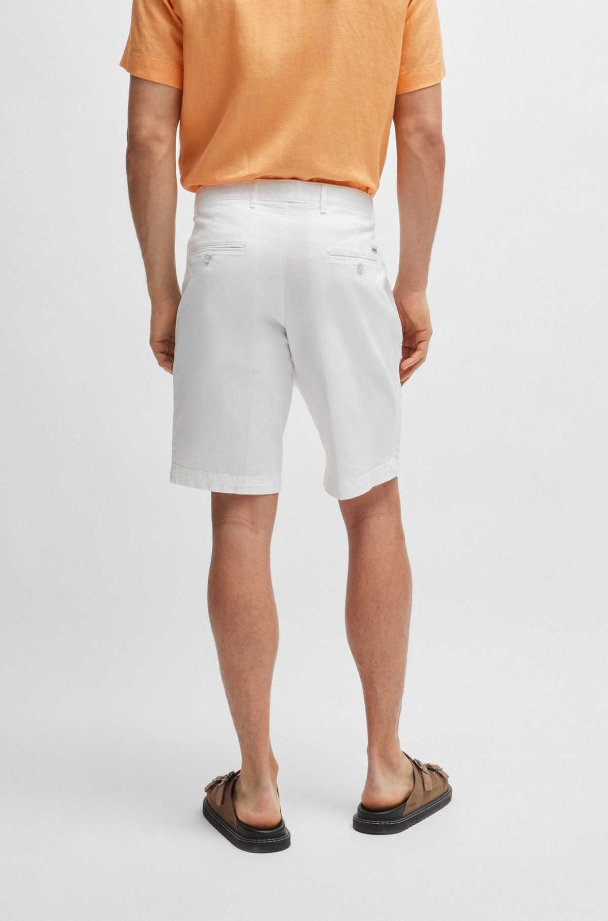 SLIM-FIT SHORTS IN STRETCH-COTTON TWILL - 4