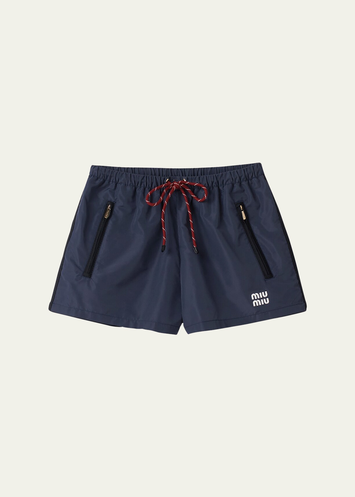 Drawstring Zip-Pocket Shorts - 1