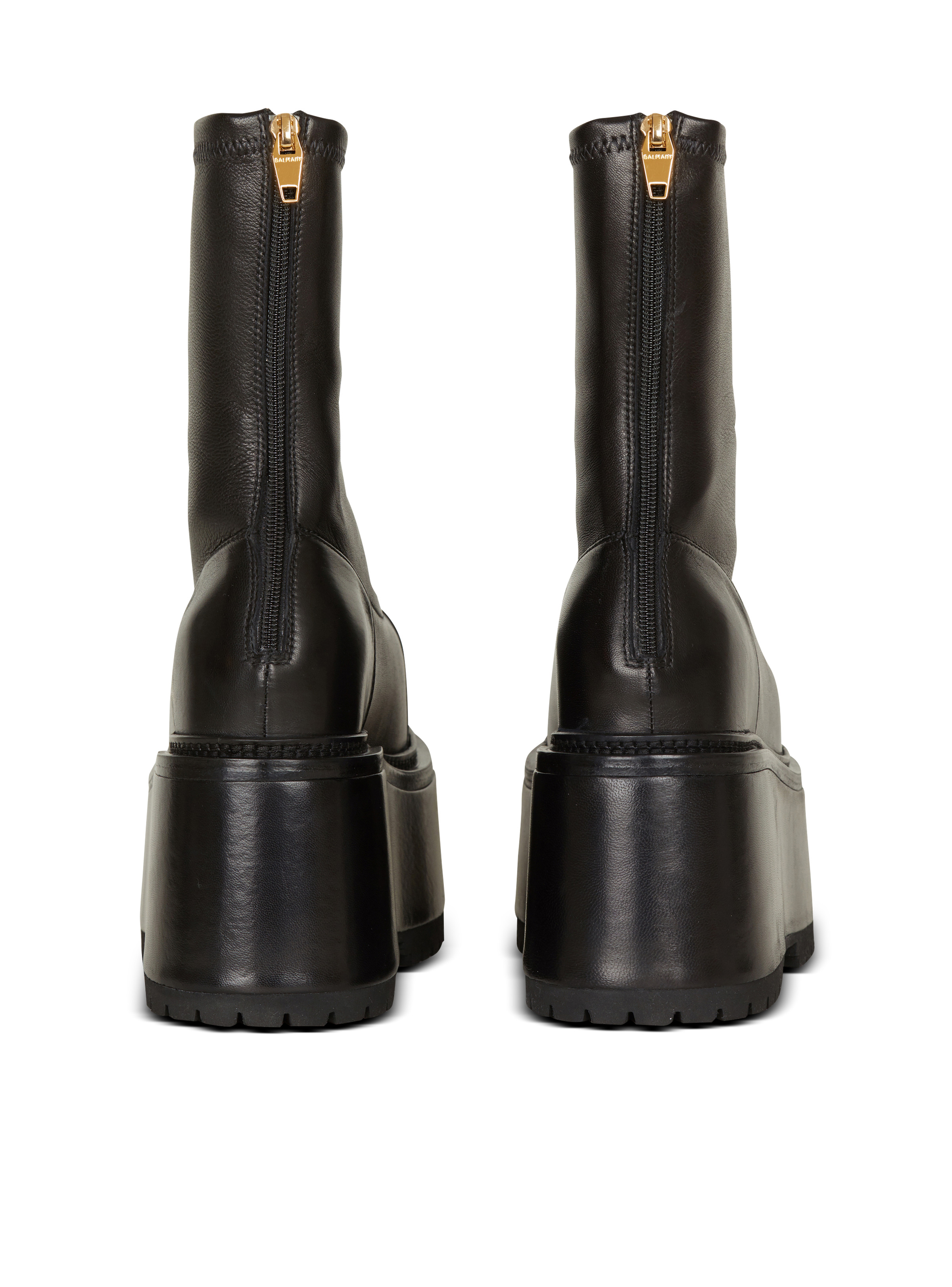 Leather platform boots - 3