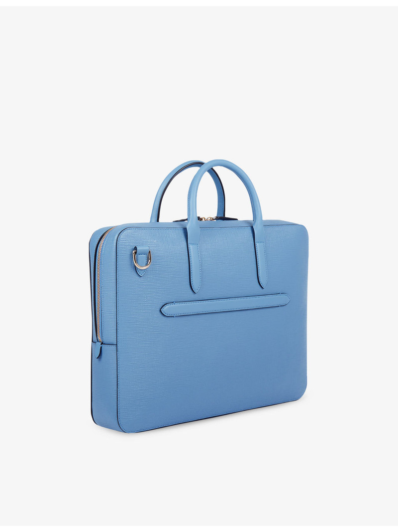 Smythson Panama Slim Leather Briefcase outlook