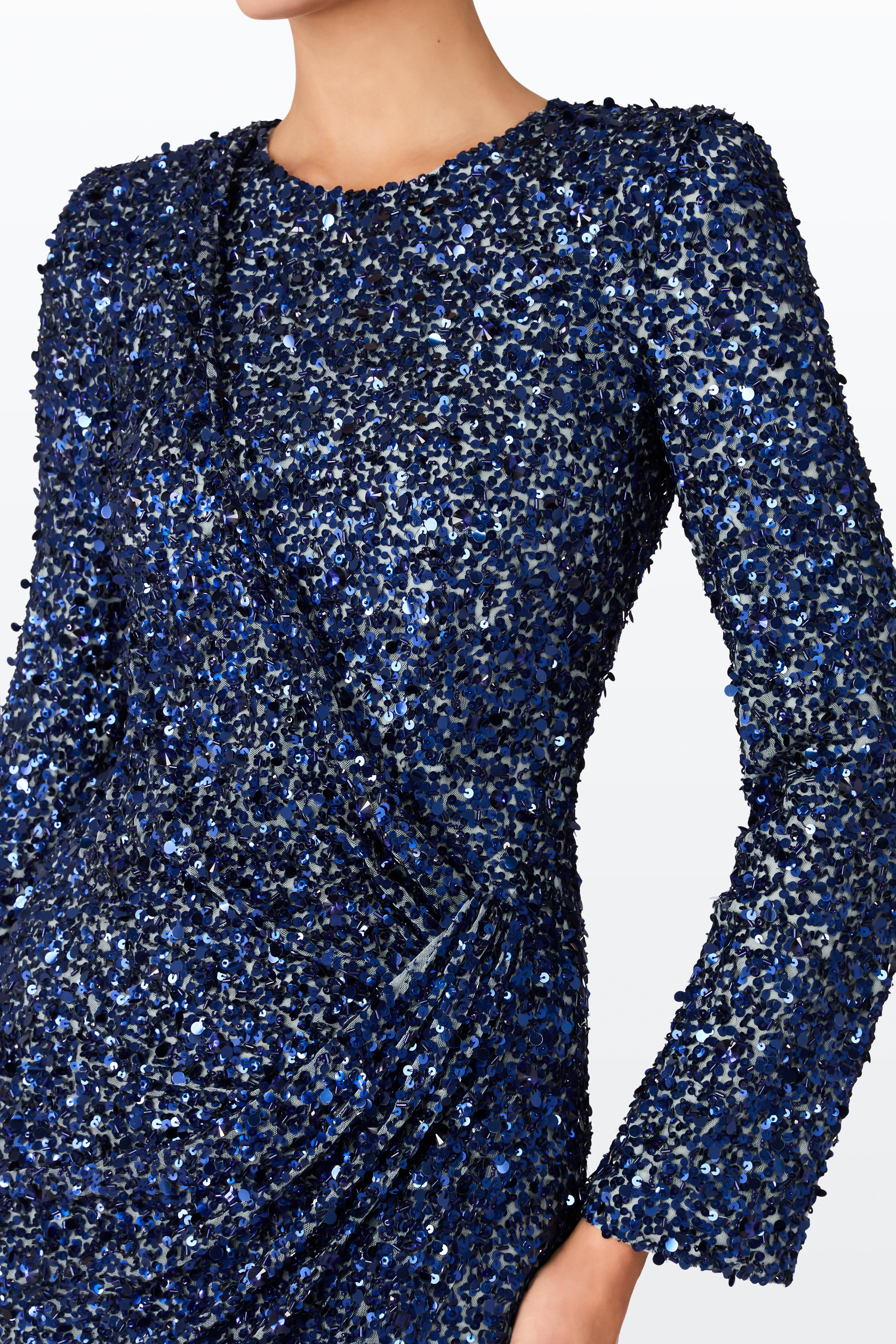 Jenny Packham Marie Maxi Dress in Delta Blue at Nordstrom - 4